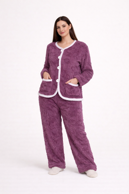 Pyjama Femme Miss – Élégance Polaire &amp; Confort Absolu