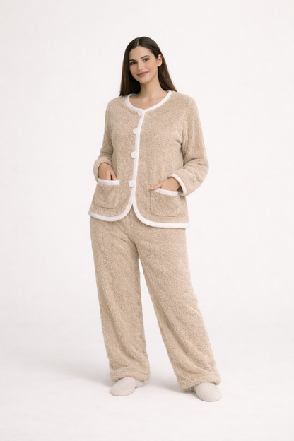 Pyjama Femme Miss – Élégance Polaire &amp; Confort Absolu